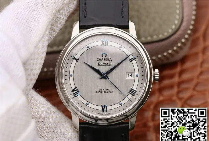 Omega De Ville 424.13.40.20.02.003 MKS Factory 1:1 Best Edition Replica Watch Black Leather Strap